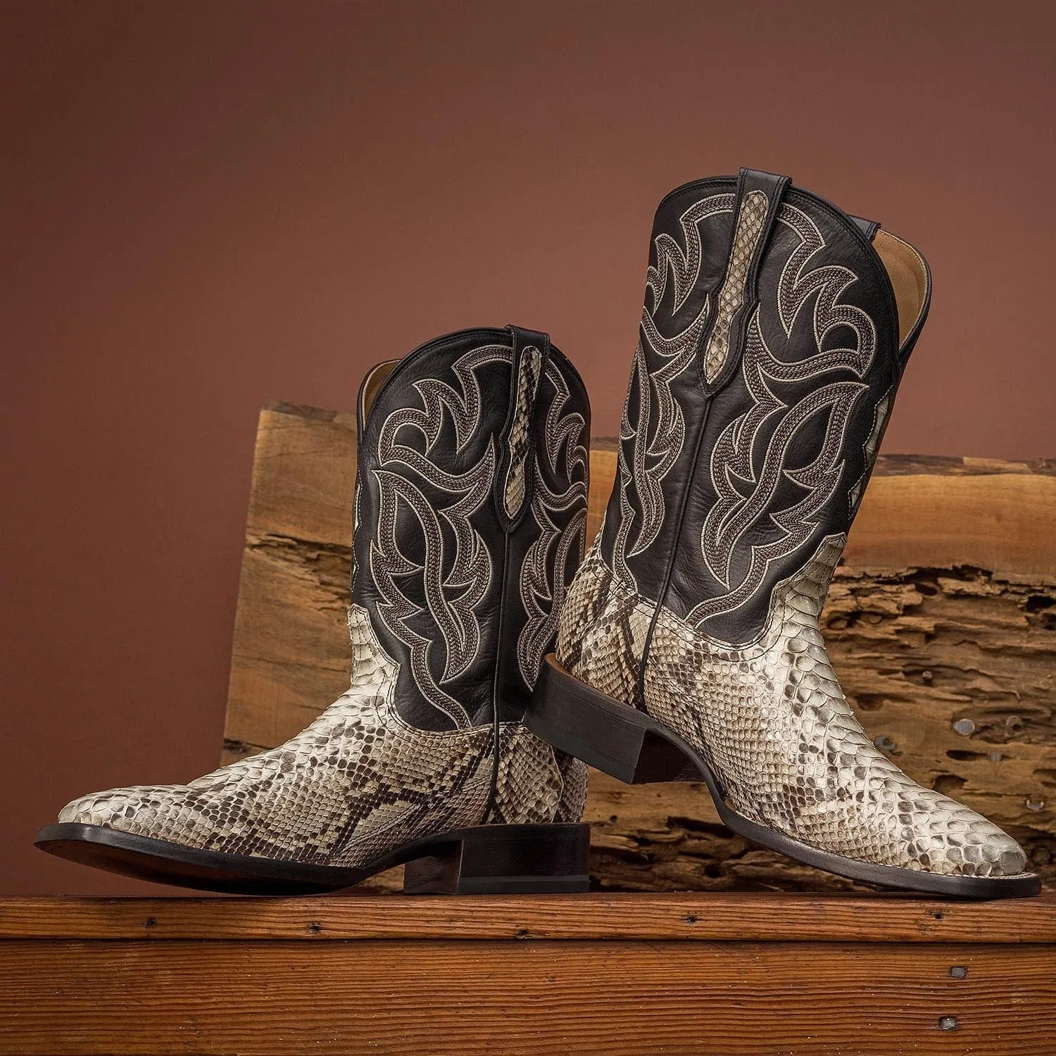 Rujo Boots Men's The Preston Ivory Python Boots