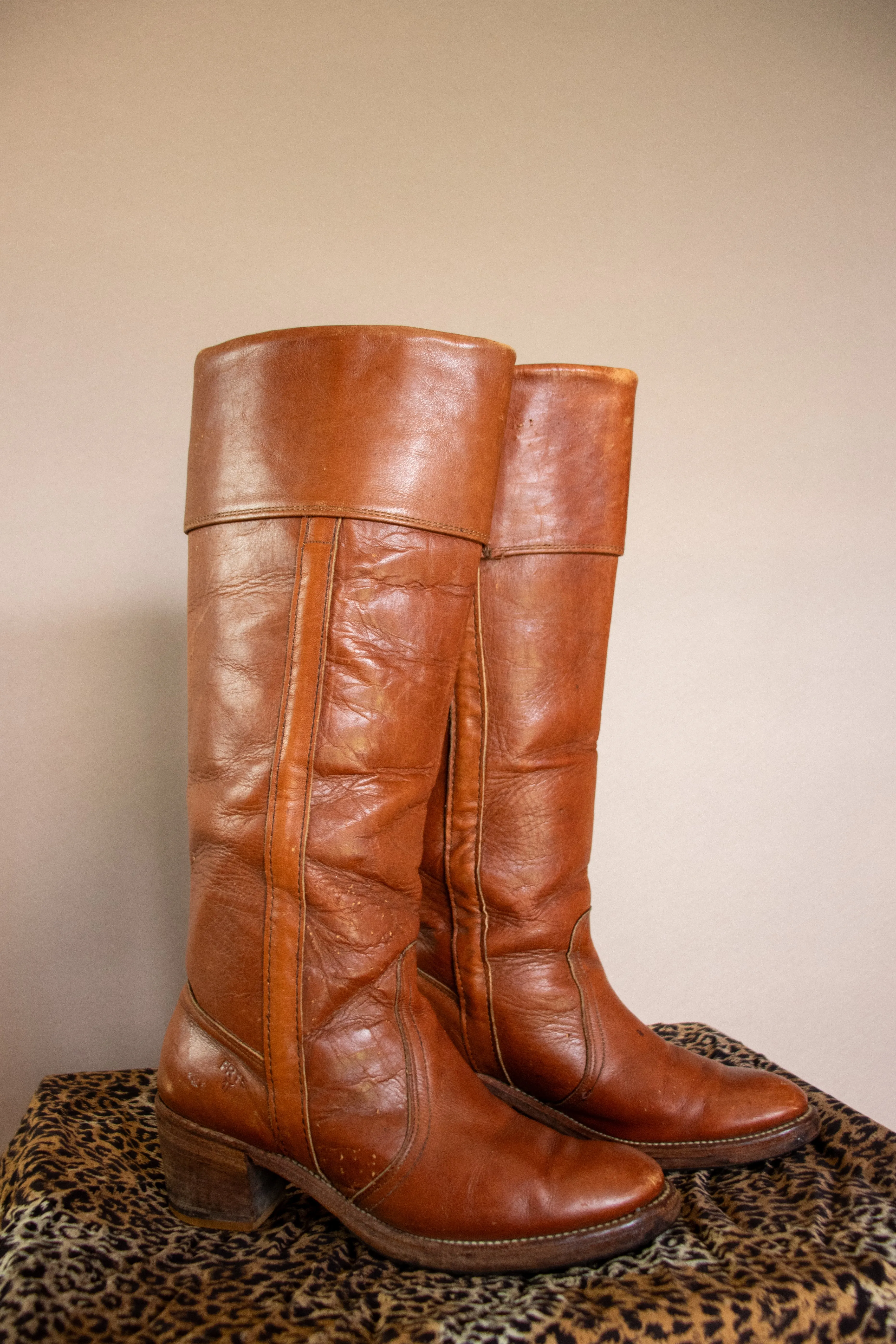 Sienna Brown Frye Cuffed Campus Boots