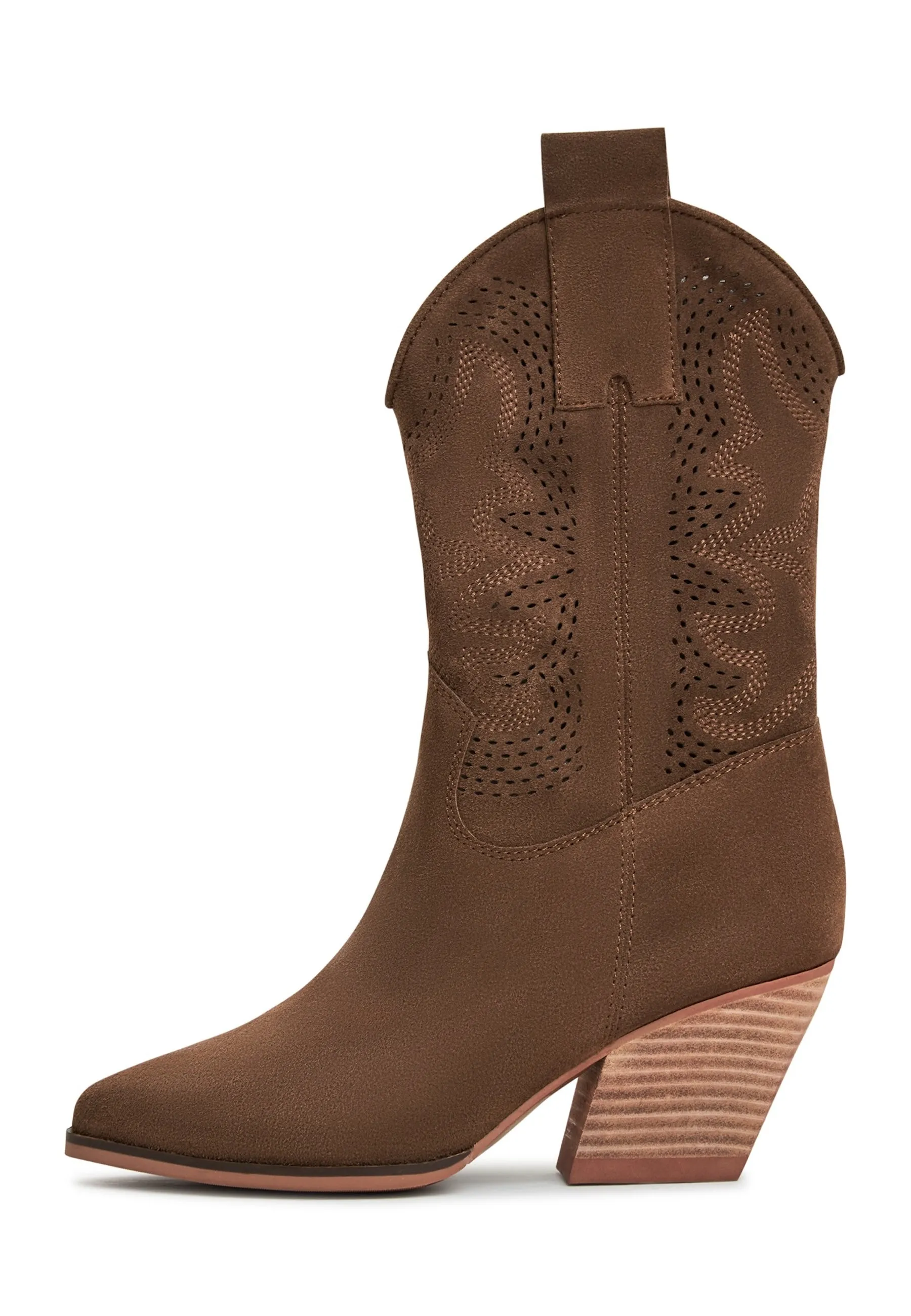 Suede Cowboy Boots Elena - Brown