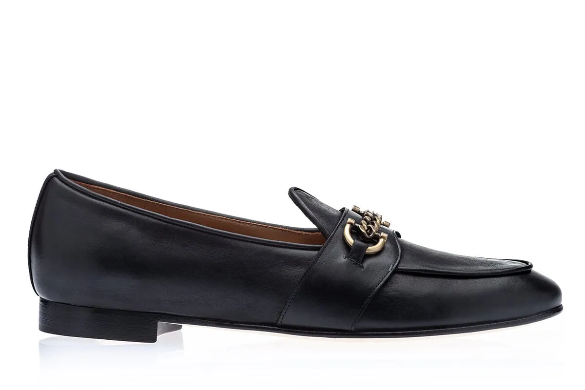 TANGERINE 14 MARANELLO BLACK BELGIAN LOAFERS