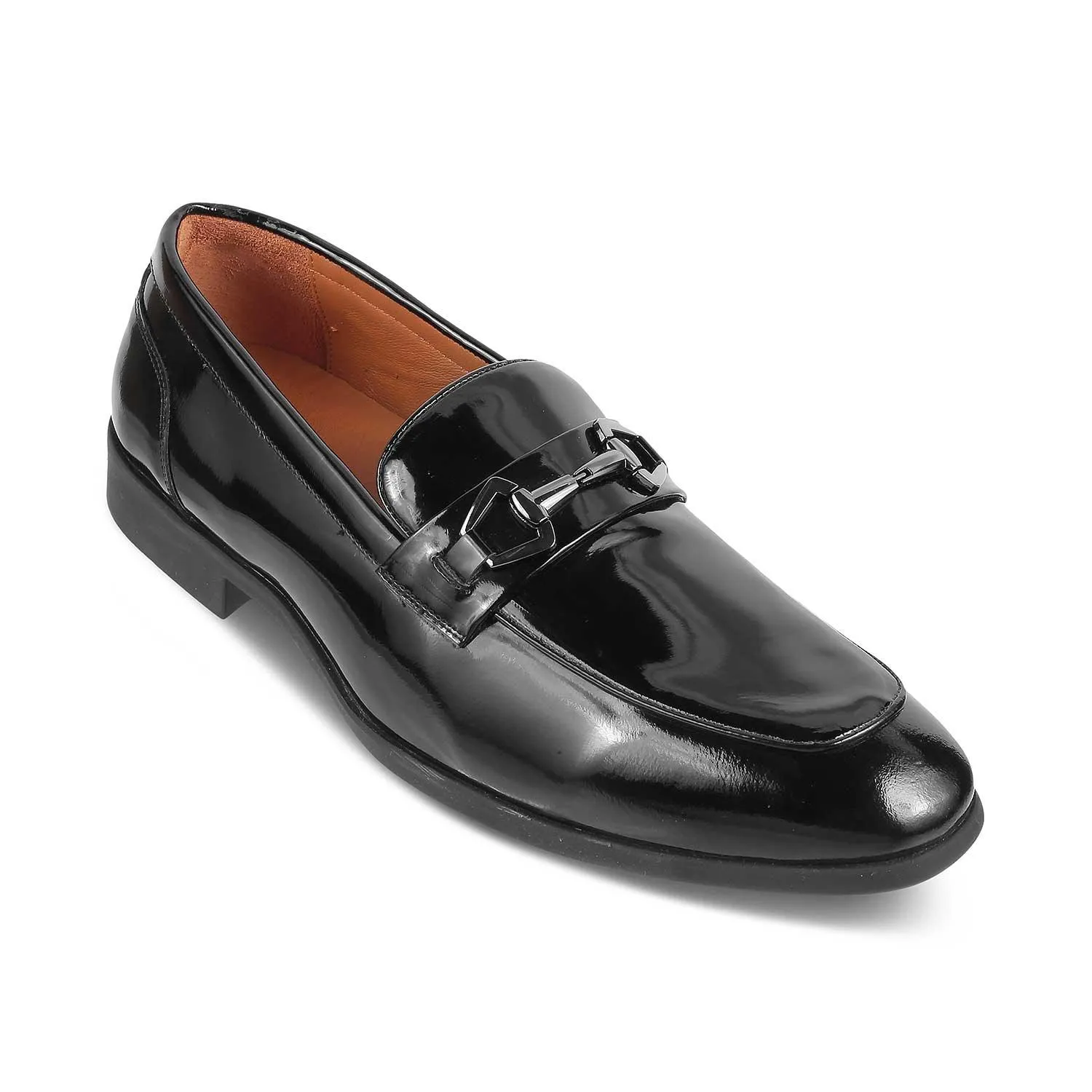 The Biden Black Men's Leather Loafers Tresmode