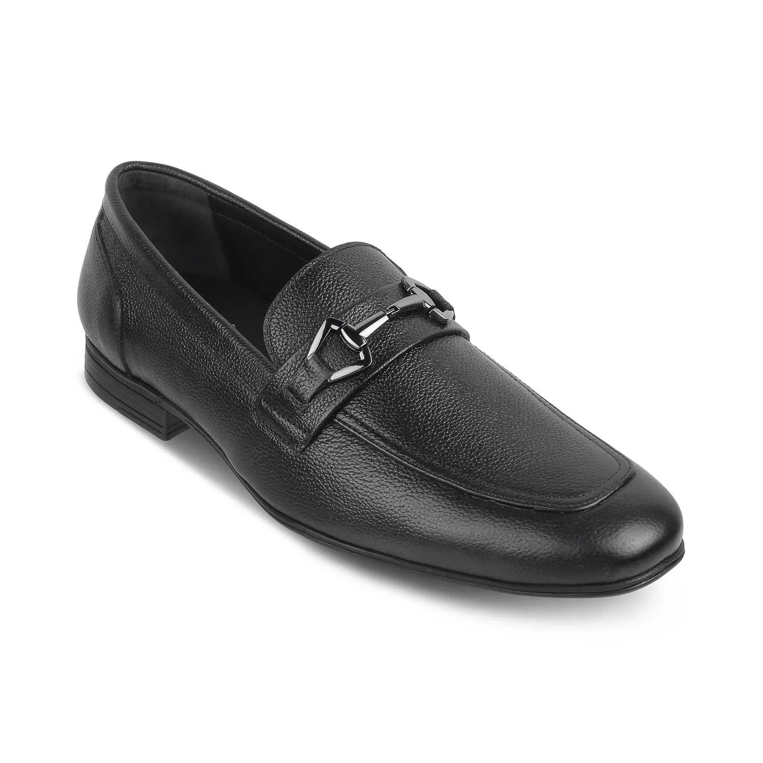 The Bremen Black Men's Leather Loafers Tresmode