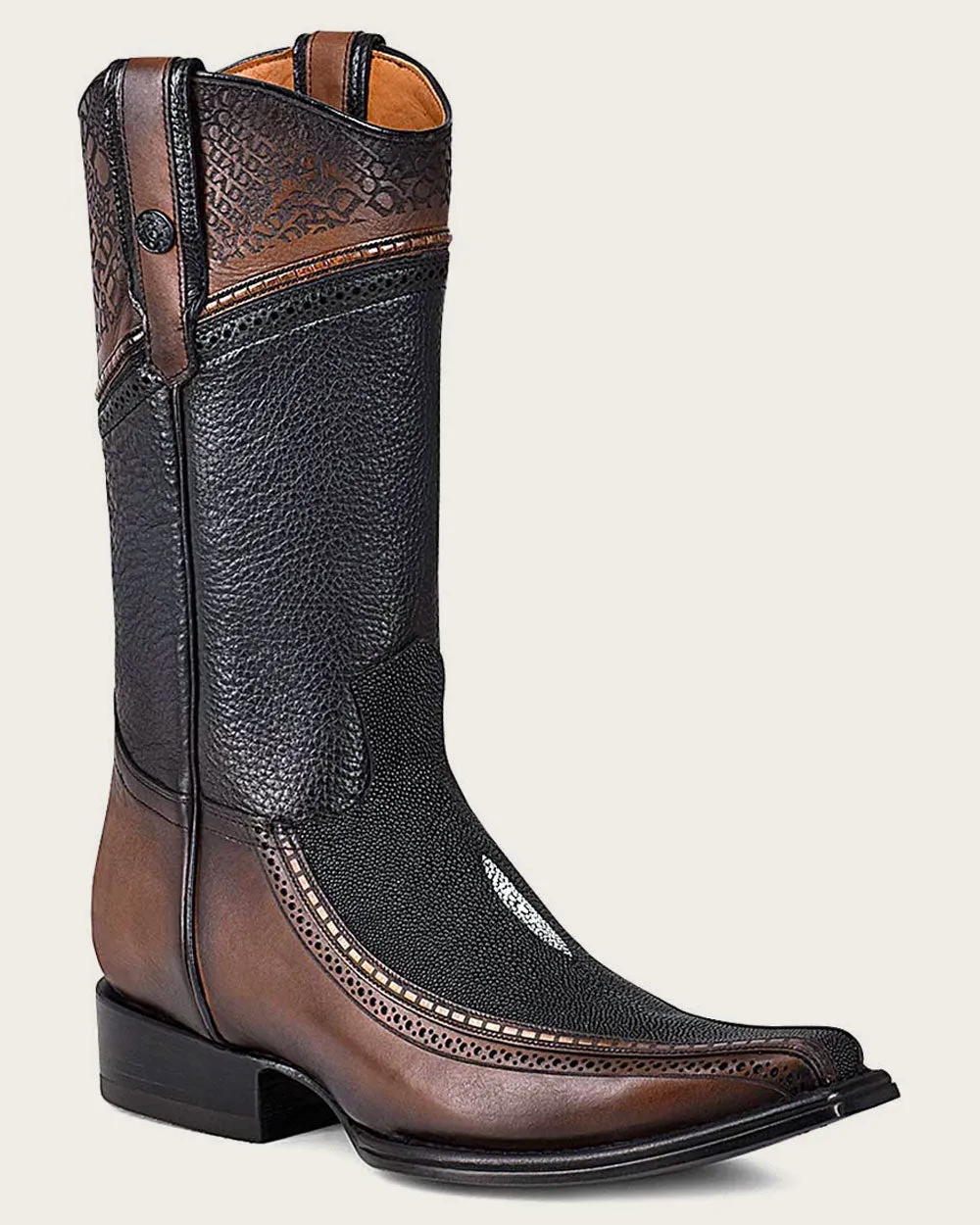 Western black stingray boot