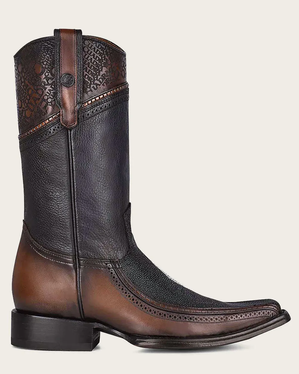 Western black stingray boot