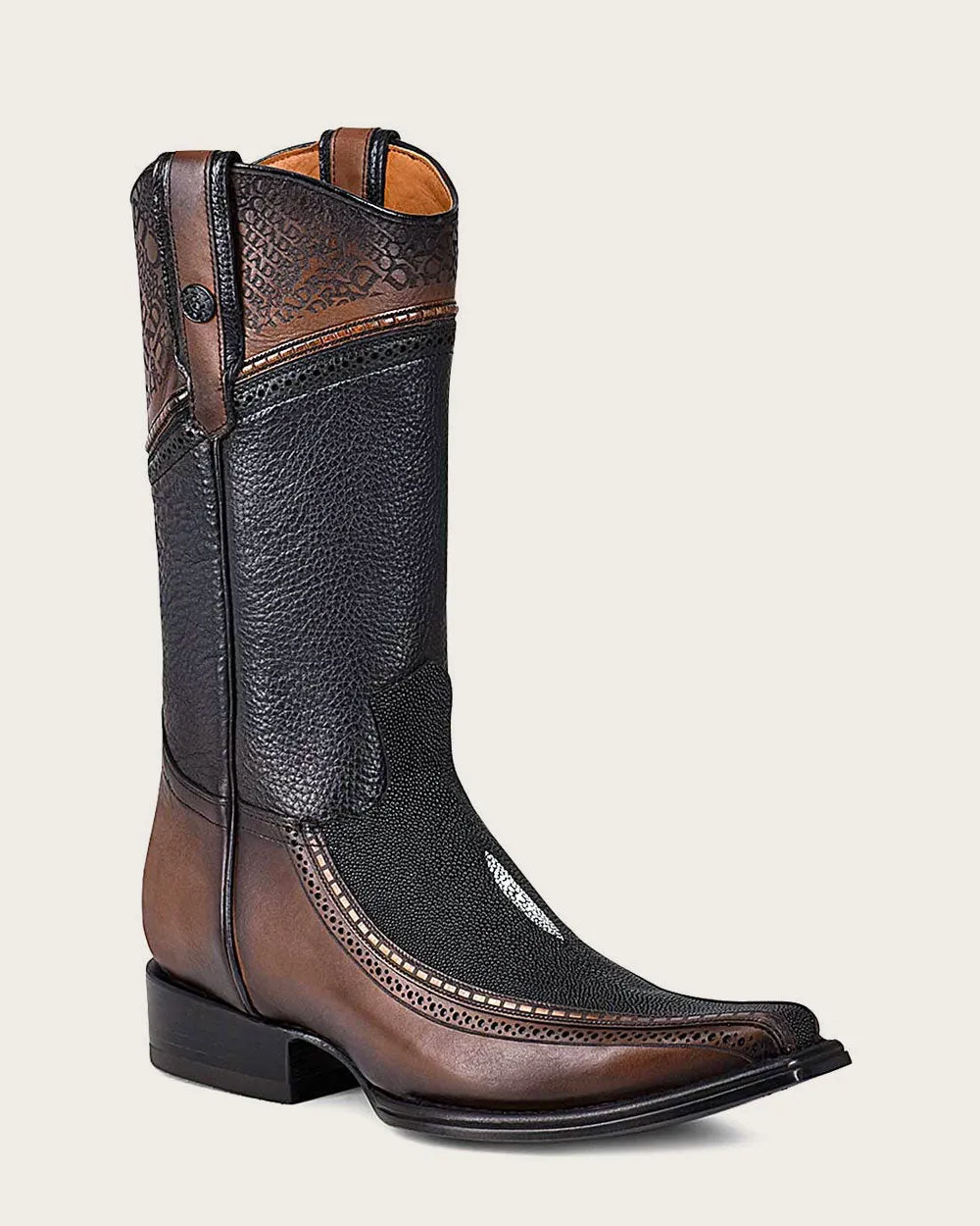 Western black stingray boot