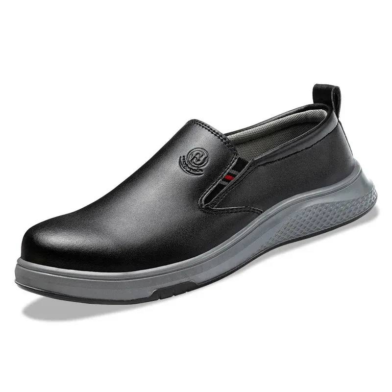 Yogi Black Pro Anti-static Work Safety Loafers Steel Toe Shoes