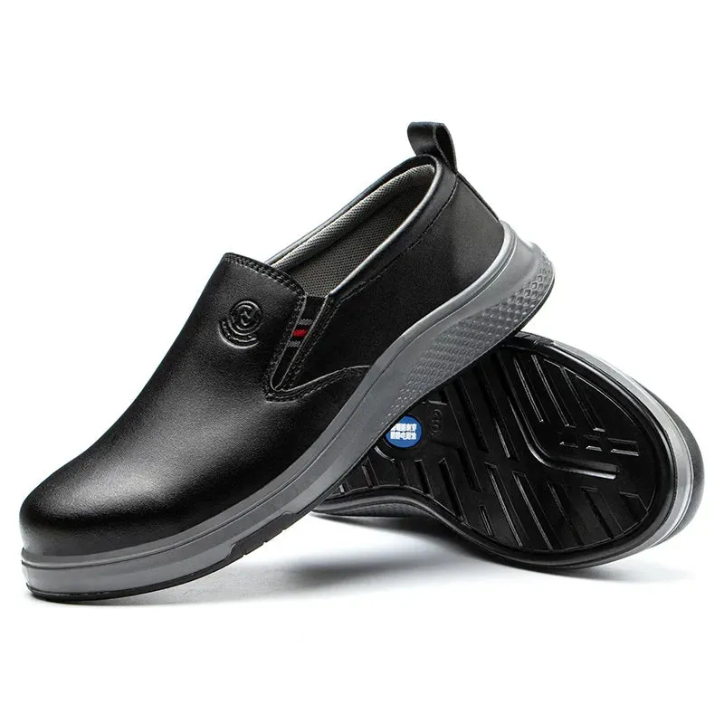 Yogi Black Pro Anti-static Work Safety Loafers Steel Toe Shoes