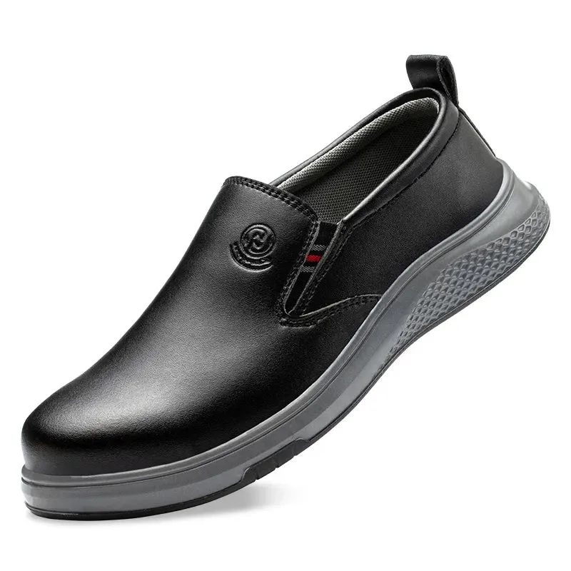 Yogi Black Pro Anti-static Work Safety Loafers Steel Toe Shoes